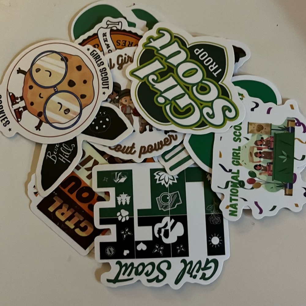 20 Random Girl Scout Stickers NIP